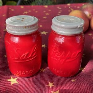 Slat and Pepper shakers Mason Jars